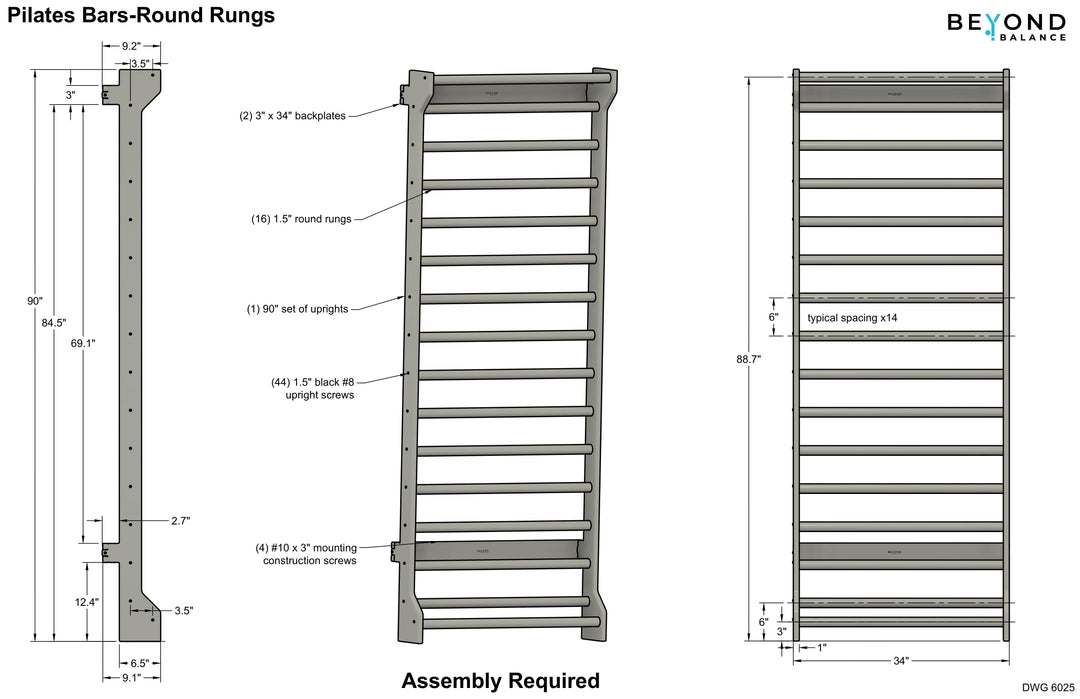 Beyond Balance Wall-Mounted Wooden Stall Bars