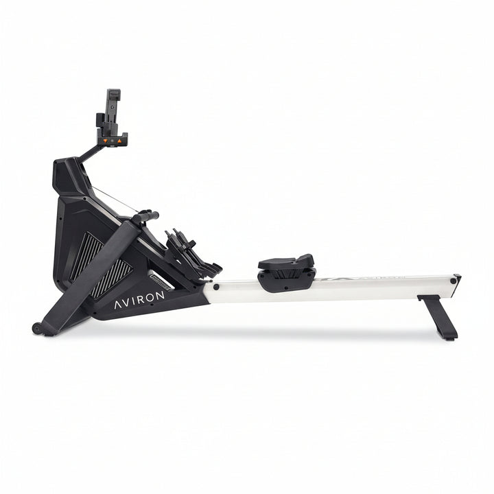 Stronggo Rowing Machine with Ipad Integration—Dual Air & Magnetic Resistance up to 100 Lbs | Game-Based Workouts, Compact Storage Design