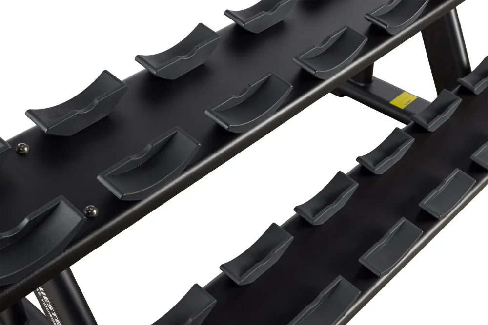 TAG Fitness Laser Cut Saddle Rack 2 Tier Commercial Dumbbell Storage Rack Numbered 55 to 100