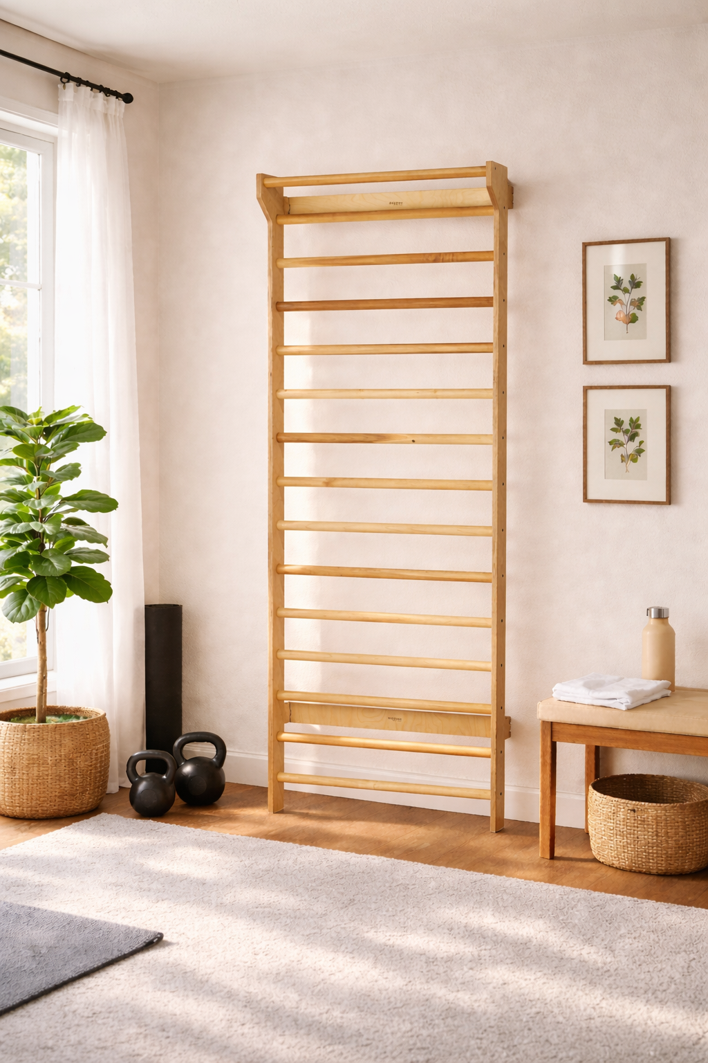 Beyond Balance Wall-Mounted Wooden Stall Bars
